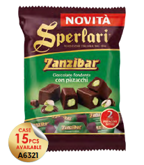 Pralinky z hořké čokolády s pistáciemi Zanzibar Sperlari 117g